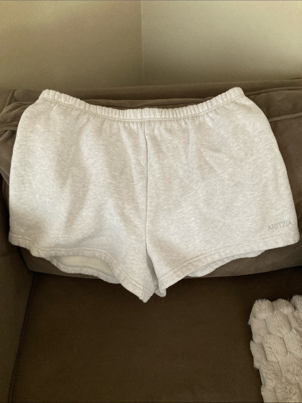 Aritzia Heather Gray Fleece Lounge Shorts